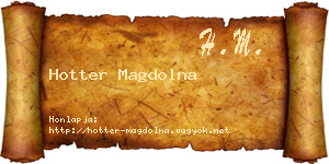 Hotter Magdolna névjegykártya