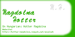 magdolna hotter business card